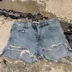 Zara Distressed Denim Women Shorts